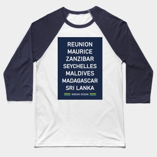 Mauritius Island Seychelles Maldives Zanzibar Baseball T-Shirt